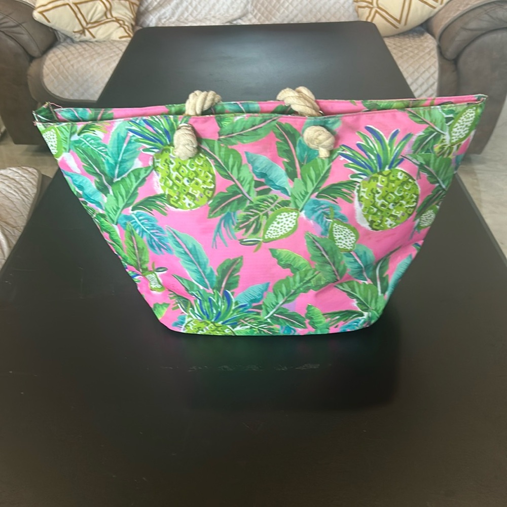 Tropical‎ Insulated Tote. Women’s Zipper Storage Tote.